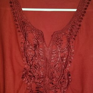 Beautiful womens red XXL blouse